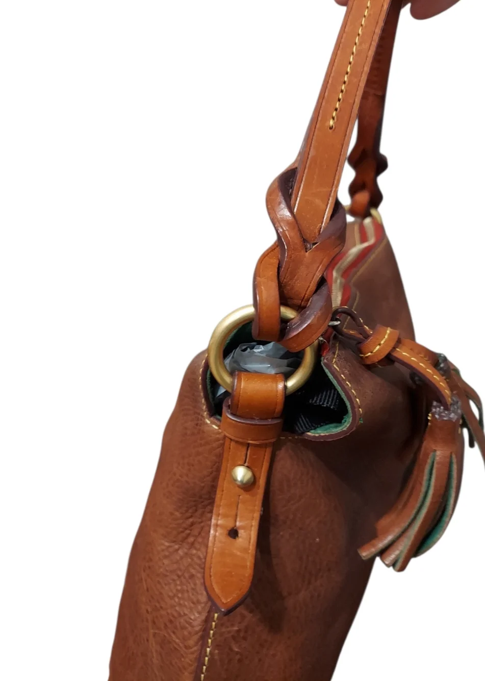 Dooney & Bourke Florentine Twist Strap Zip Hobo Bag - Picture 8 of 16